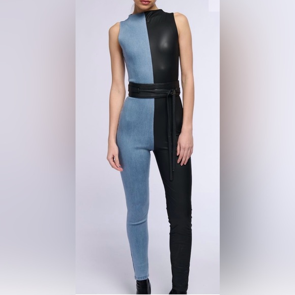 CONNIE STRETCHY TWO
TONE JUMPSUIT Size medium - Picture 6 of 9